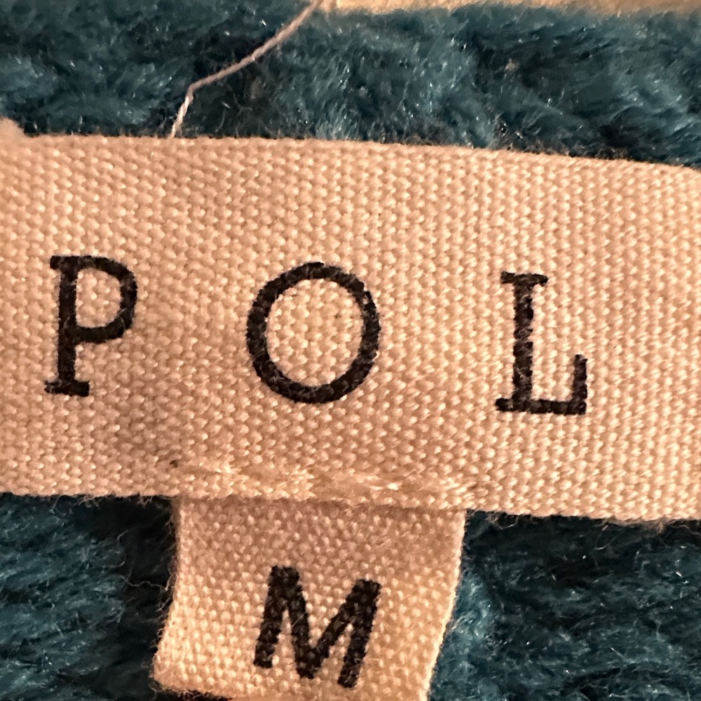 POL Turquoise Fringe Cardigan - Picture 2 of 5
